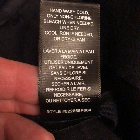 NWT! Rebecca Taylor Cotton Suiting Flared Trousers in Navy, Size 10 - Picture 7 of 7